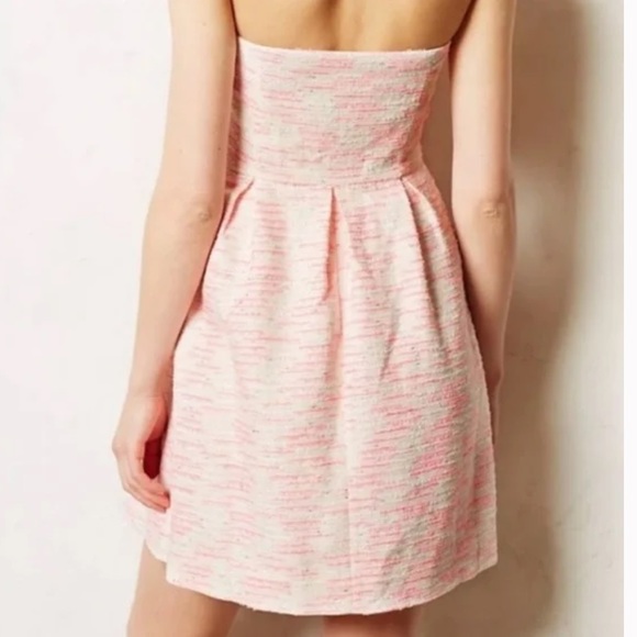 Anthropologie Moulinette Soeurs Pink Pastique tweed textured dress with pockets - Picture 2 of 13